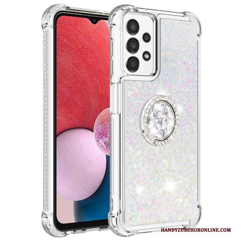 Cover Samsung Galaxy A13 Paillettes Con Supporto Ad Anello