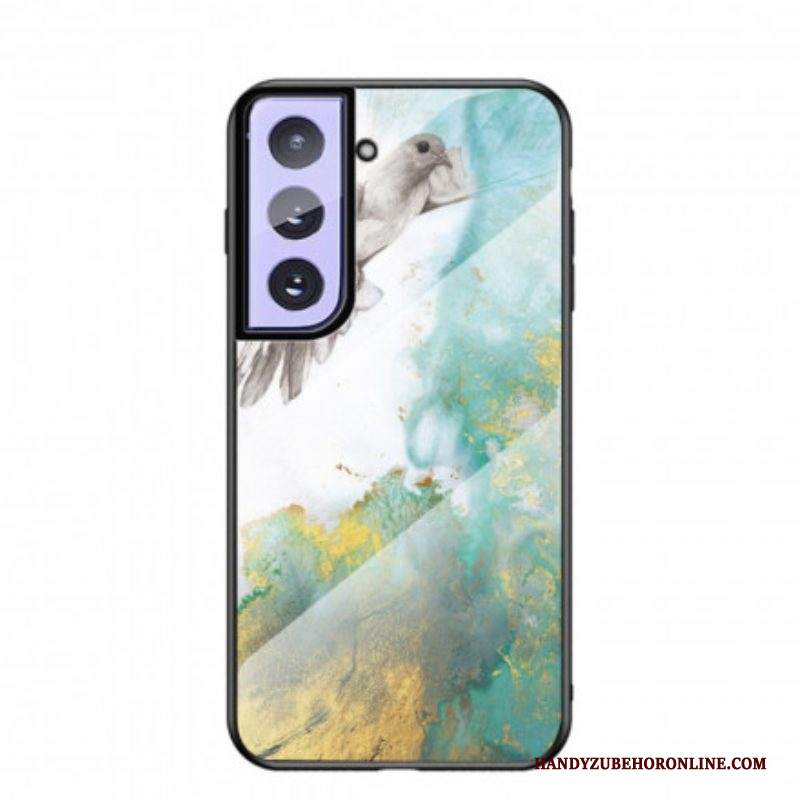 Cover Samsung Galaxy S21 5G Vetro Temperato Colori Marmo