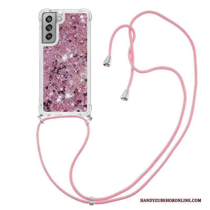 Cover Samsung Galaxy S21 FE Paillettes E Coulisse