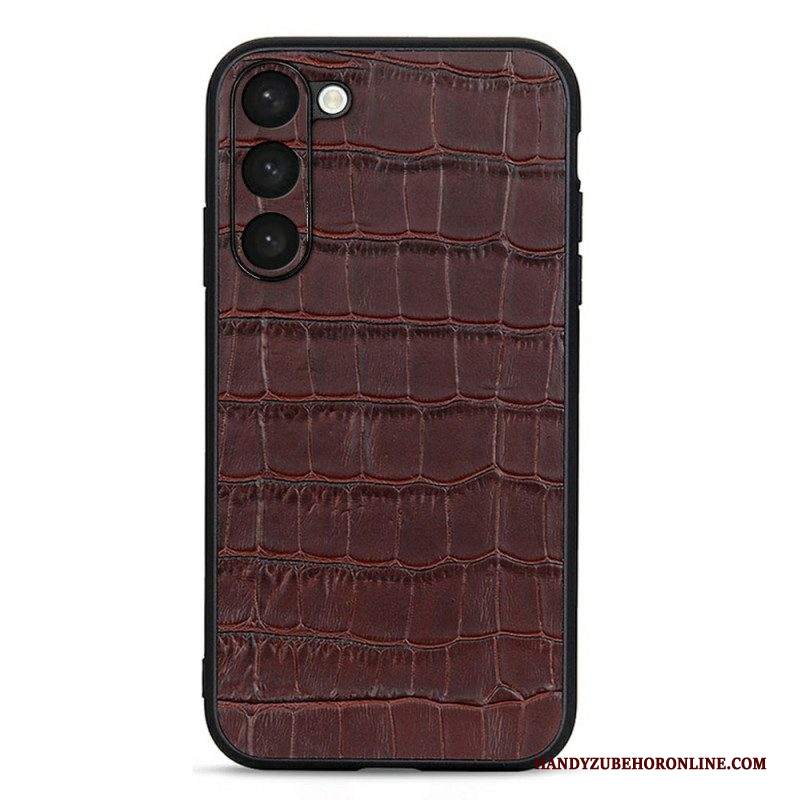 Cover Samsung Galaxy S23 5G Vera Pelle Stile Coccodrillo