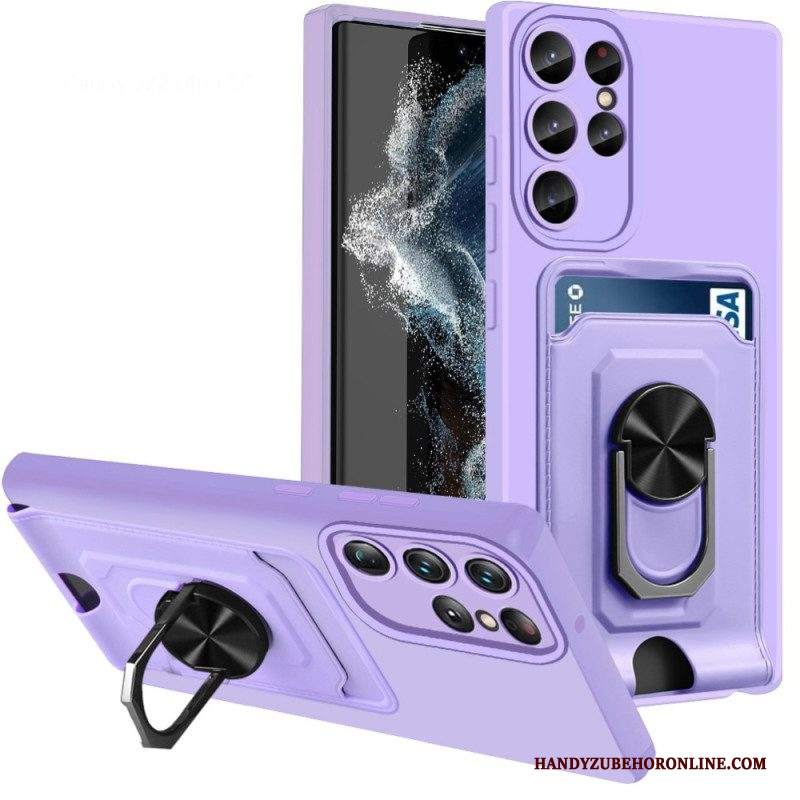 Cover Samsung Galaxy S23 Ultra 5G Supporto Per Anello E Portacarte