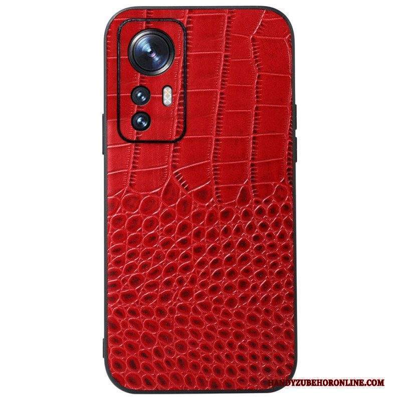 Cover Xiaomi 12 Pro Pelle Effetto Coccodrillo