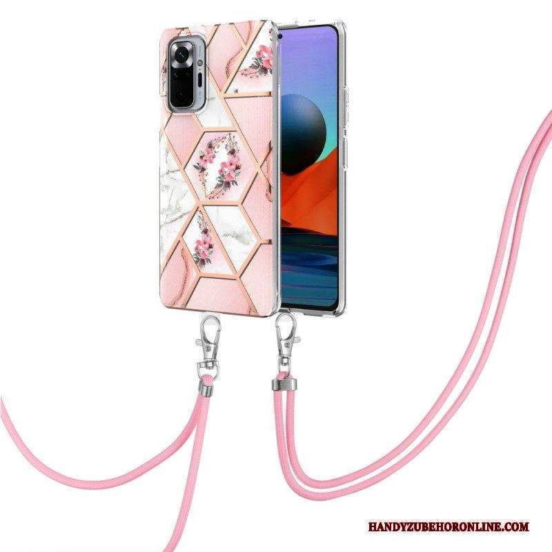 Cover Xiaomi Redmi Note 10 Pro Cavo Di Marmo Floreale