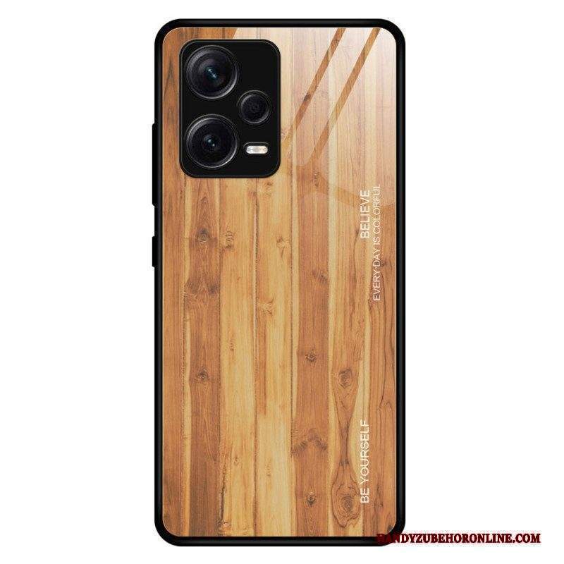 Cover Xiaomi Redmi Note 12 Pro Plus Design In Legno Vetro Temperato