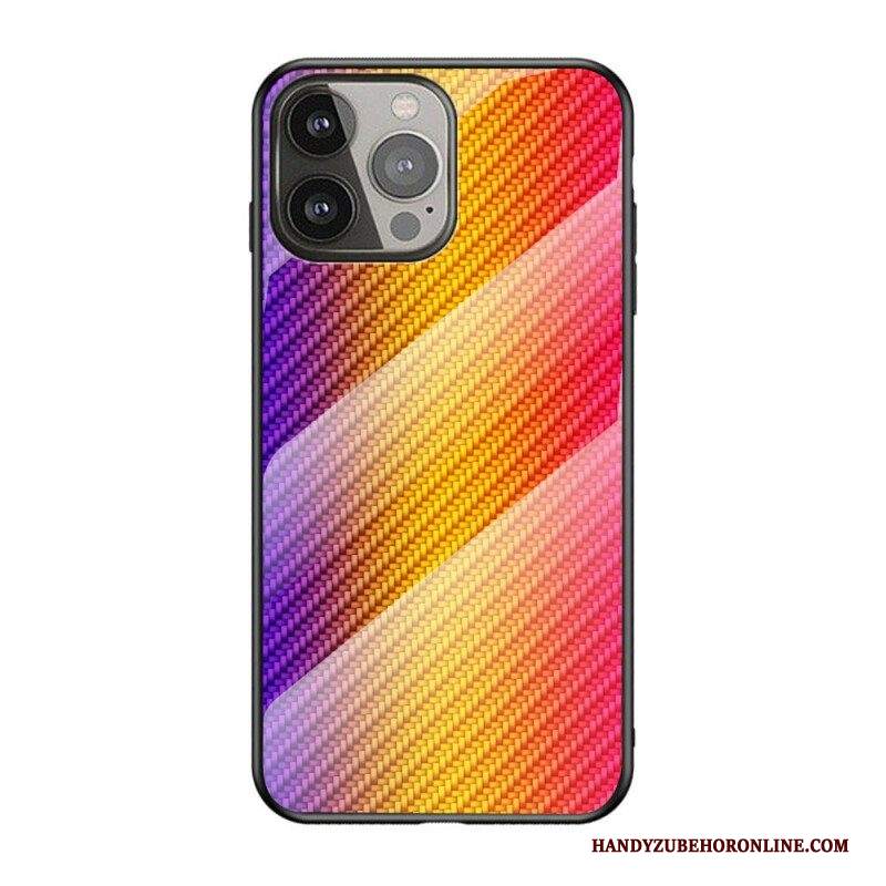 Cover iPhone 13 Pro Vetro Temperato In Fibra Di Carbonio