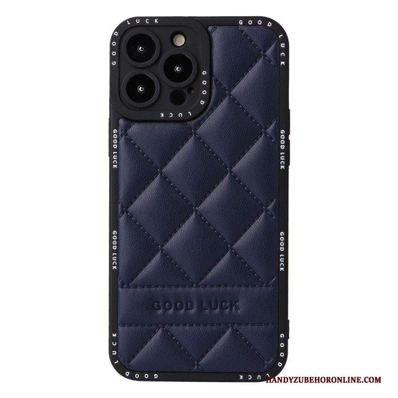 Cover iPhone 14 Pro Max Buona Fortuna Trapuntata