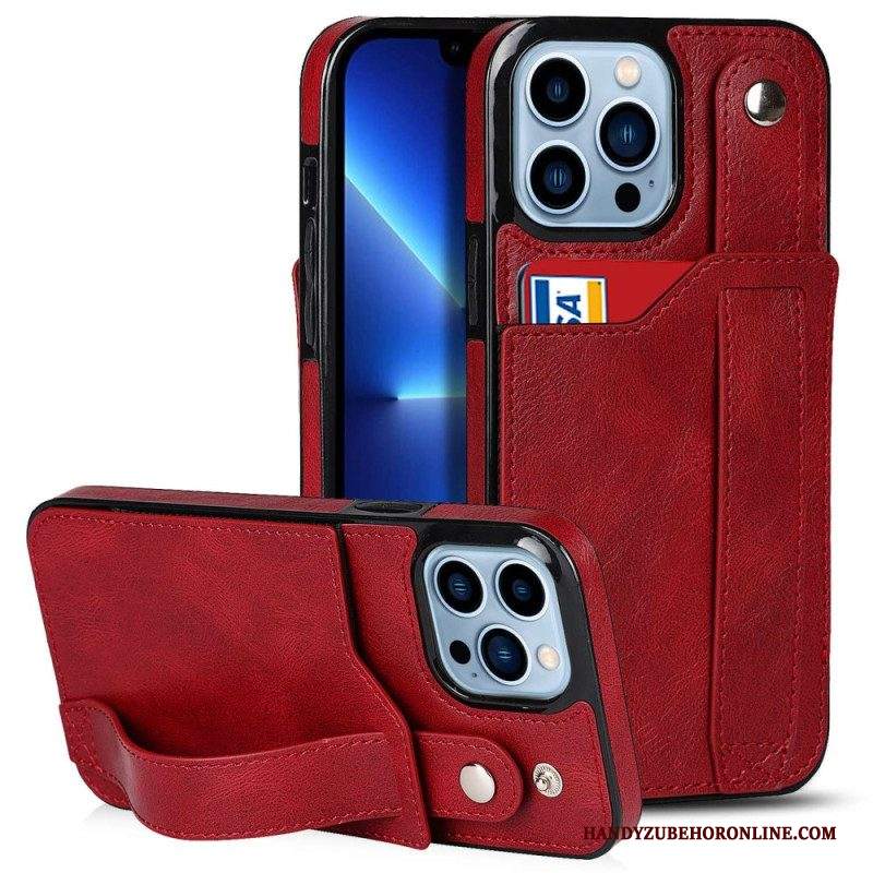 Cover iPhone 14 Pro Portacarte Rfid Con Cinturino