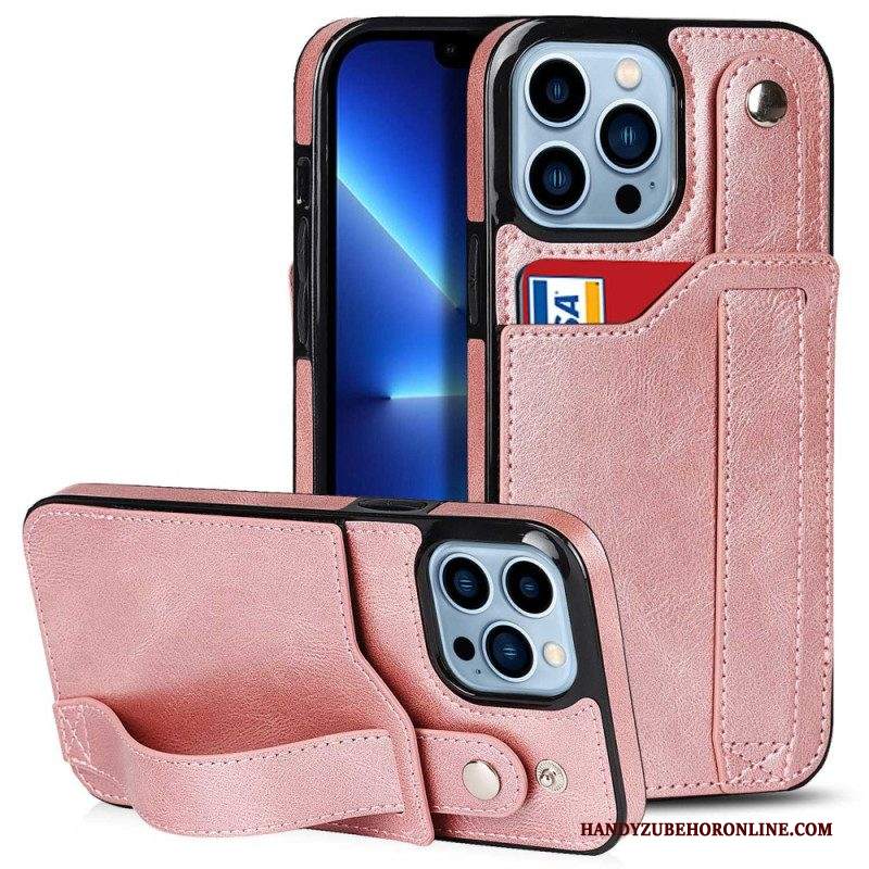 Cover iPhone 14 Pro Portacarte Rfid Con Cinturino