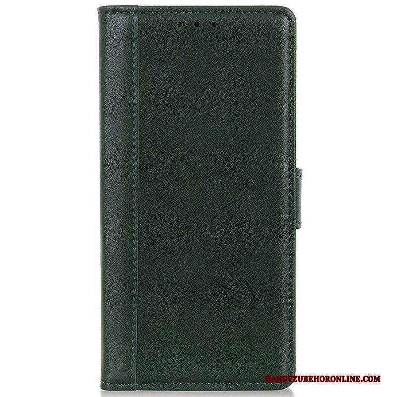 Custodia A Portafoglio Moto G51 5G Pelle Crosta Versione Colorata