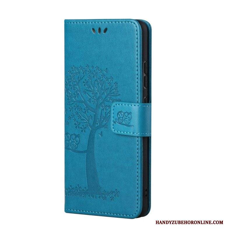 Custodia A Portafoglio Samsung Galaxy A13 5G / A04s Perizoma Albero E Gufi