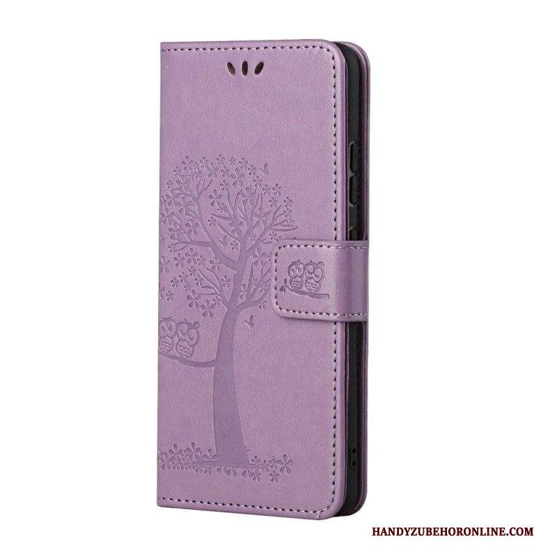 Custodia A Portafoglio Samsung Galaxy A13 5G / A04s Perizoma Albero E Gufi