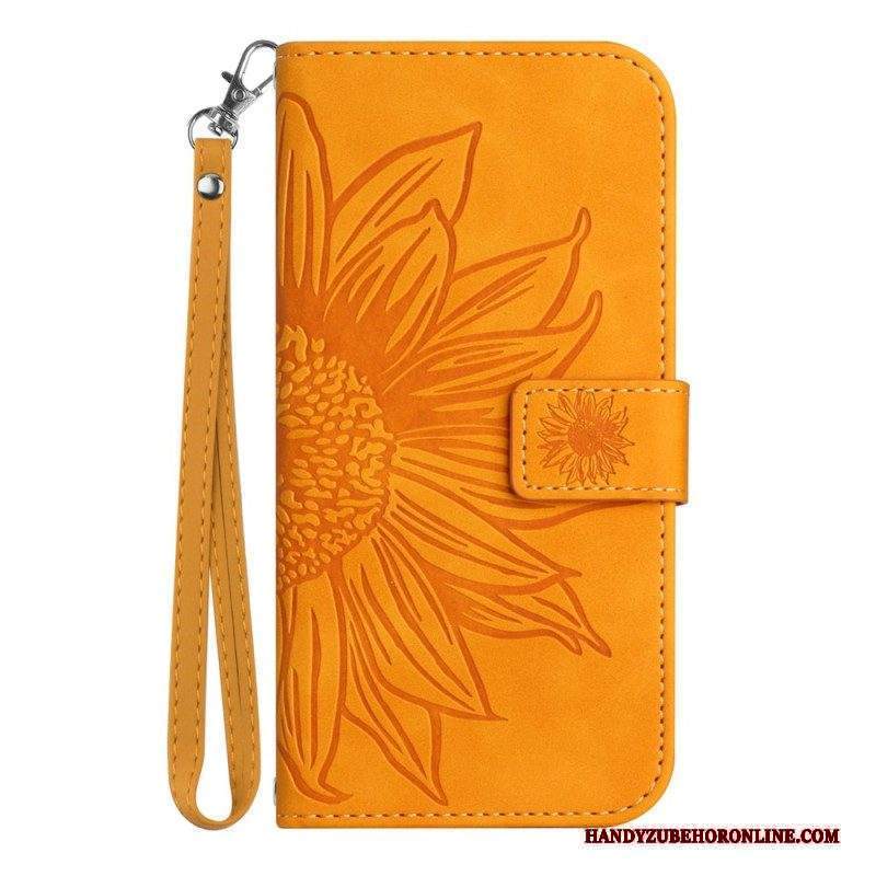 Custodia A Portafoglio Xiaomi Redmi Note 12 Pro Plus Fiore Con Cordino