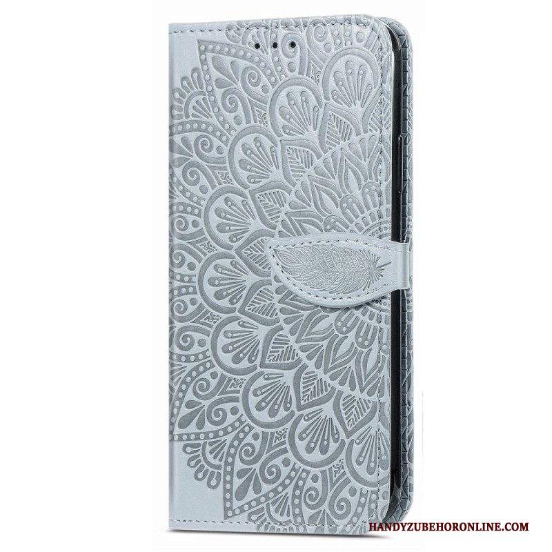 Custodia A Portafoglio iPhone 14 Pro Foglie Tribali