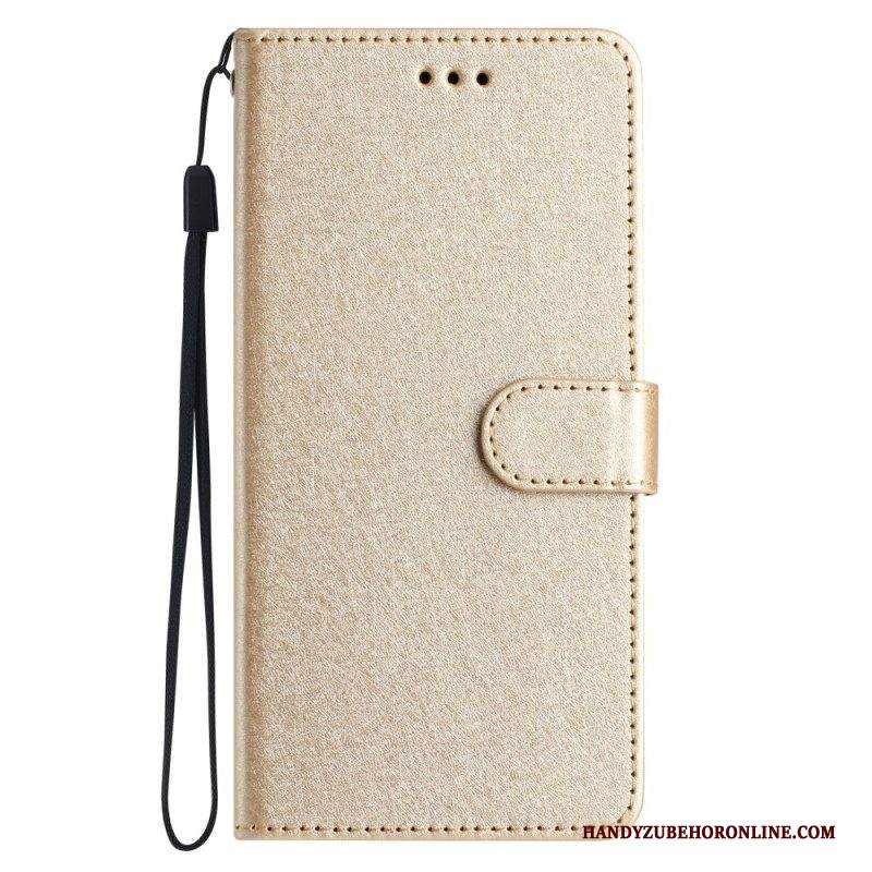 Custodia A Portafoglio iPhone 15 Plus Pastello Con Cinturino