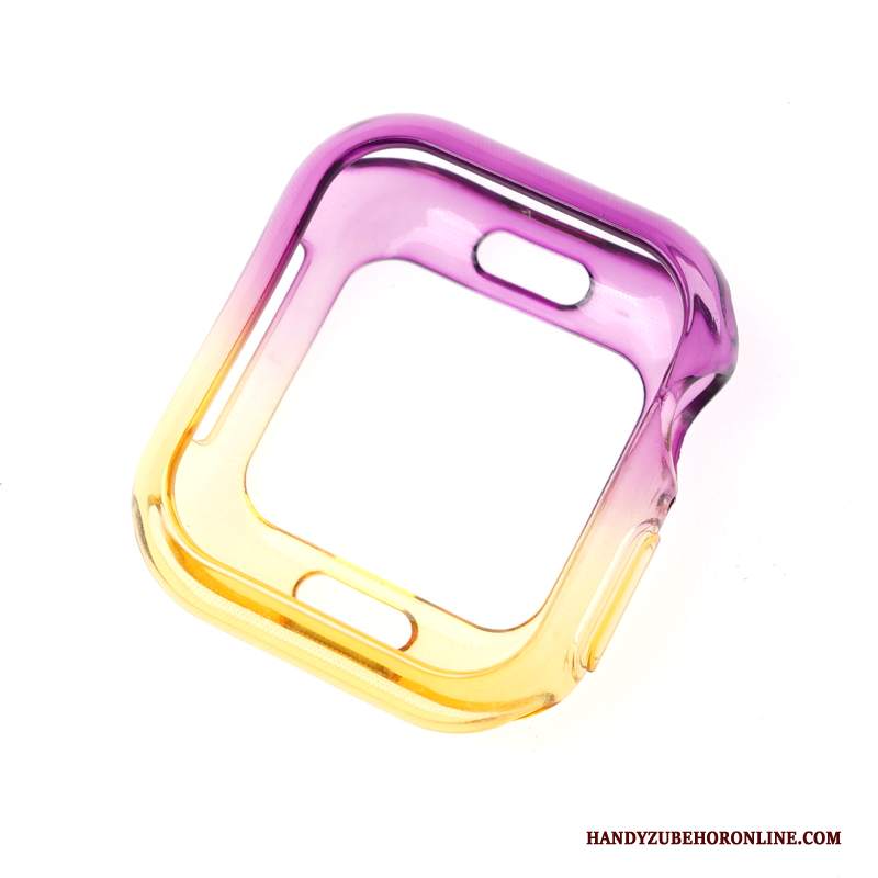 Custodia Apple Watch Series 5 Protezione Blu Trasparente, Cover Apple Watch Series 5 Bicolore Tendenza