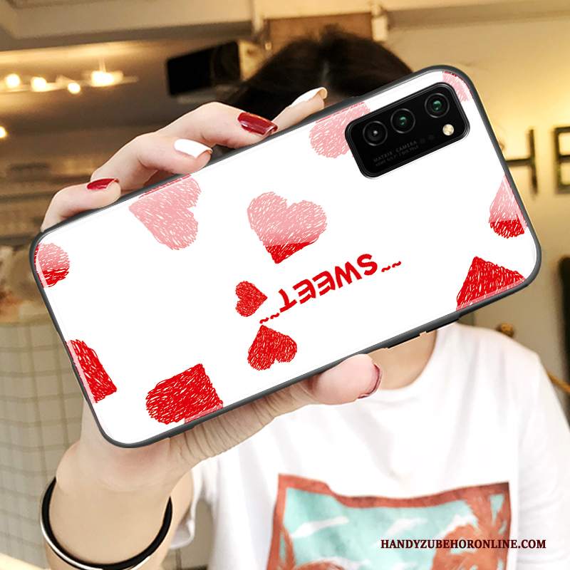 Custodia Honor View30 Pro Cartone Animato Bello Amanti, Cover Honor View30 Pro Silicone Nuovo Vetro