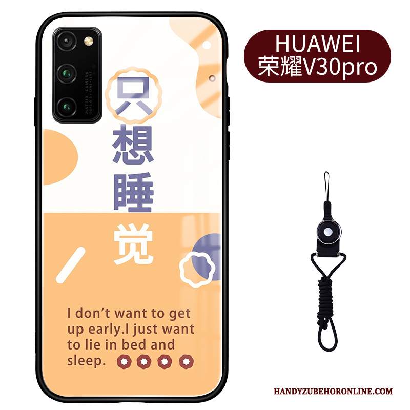 Custodia Honor View30 Pro Creativo Telefono Net Red, Cover Honor View30 Pro Protezione Verde Vetro