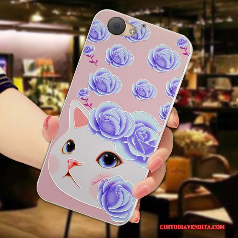 Custodia Htc One A9s Cartone Animato Nuovo Morbido, Cover Htc One A9s Silicone Rosa Anti-caduta