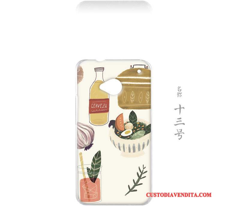Custodia Htc One M7 Protezione Fresco Arte, Cover Htc One M7 Piccola Blu