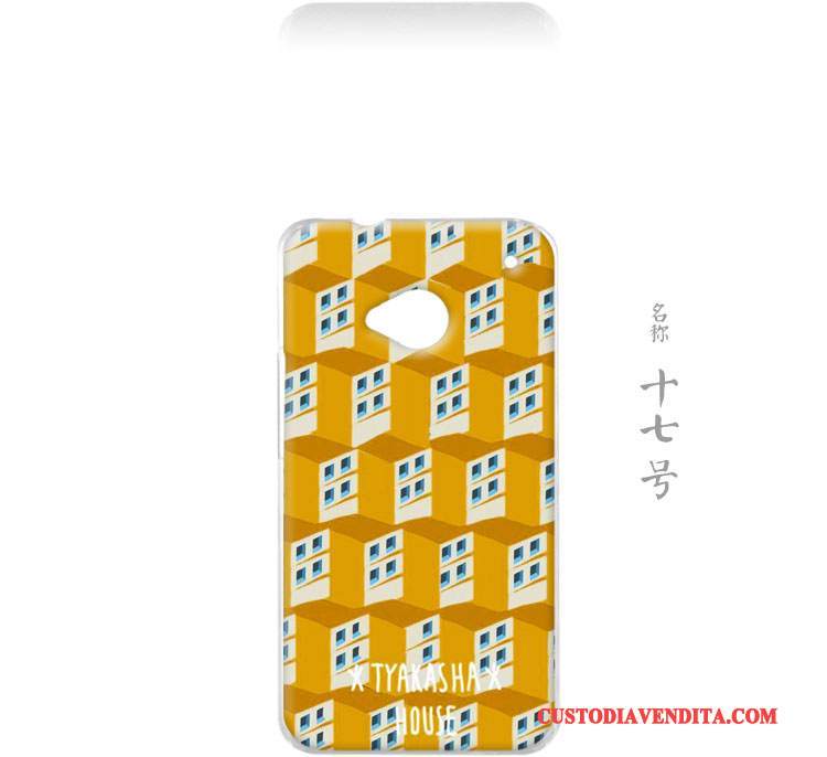 Custodia Htc One M7 Protezione Fresco Arte, Cover Htc One M7 Piccola Blu