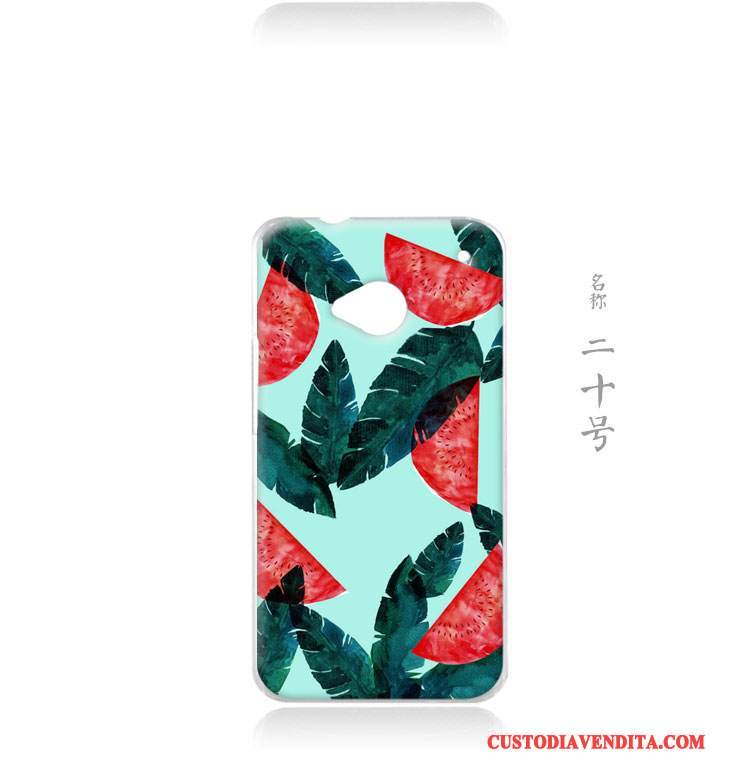 Custodia Htc One M7 Protezione Fresco Arte, Cover Htc One M7 Piccola Blu