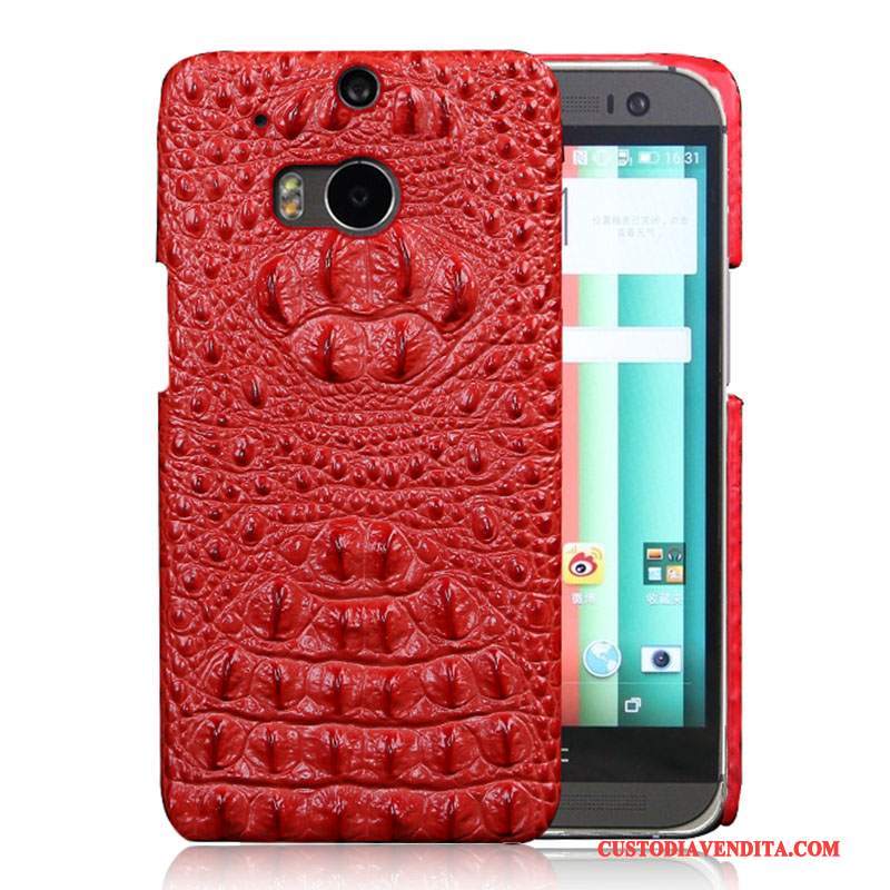 Custodia Htc One M8 Pelle Porpora Rosso, Cover Htc One M8 Protezione Anti-cadutatelefono