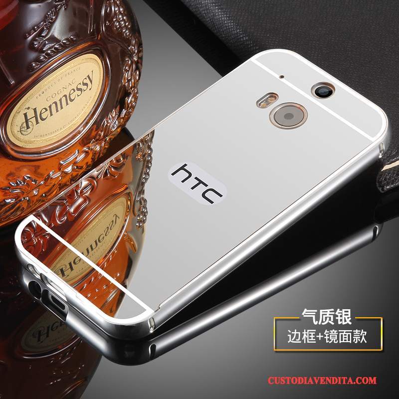 Custodia Htc One M8 Telefono Metallo, Cover Htc One M8 Rosa Telaio