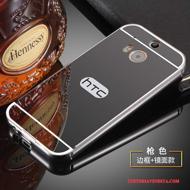 Custodia Htc One M8 Telefono Metallo, Cover Htc One M8 Rosa Telaio