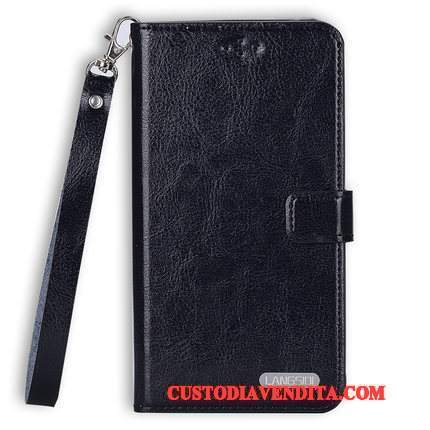 Custodia Htc U Play Pelle Ornamenti Appesi Nero, Cover Htc U Play Folio Telefono Anti-caduta