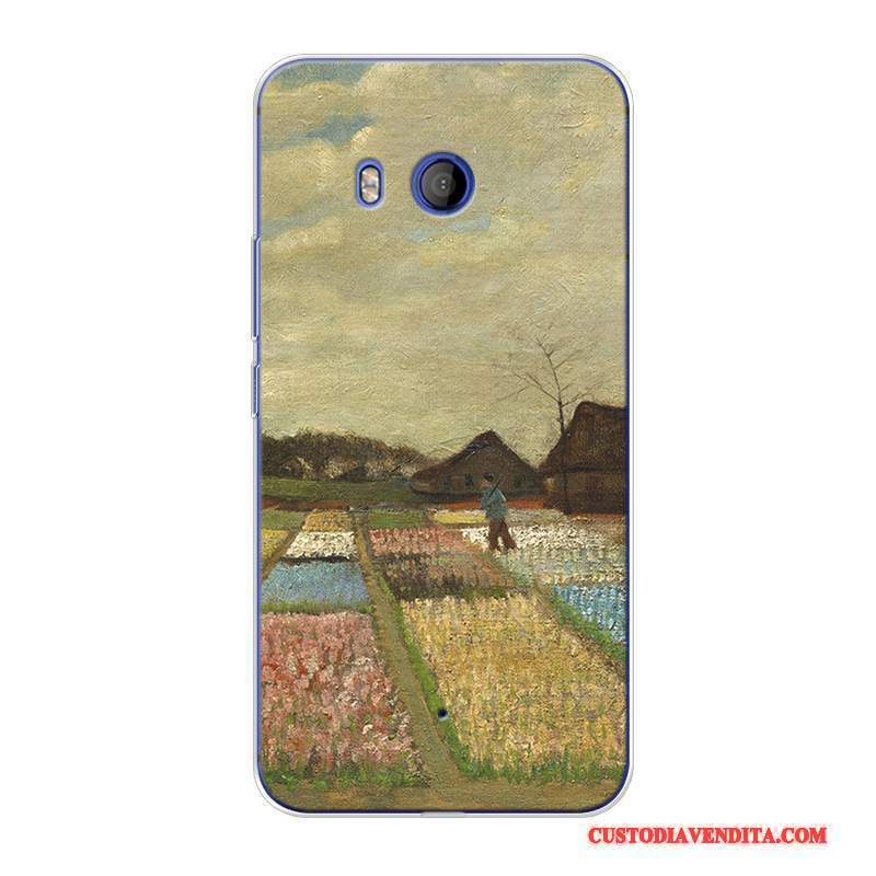 Custodia Htc U11 Giallo Stellato, Cover Htc U11 Tutto Incluso Tendenza