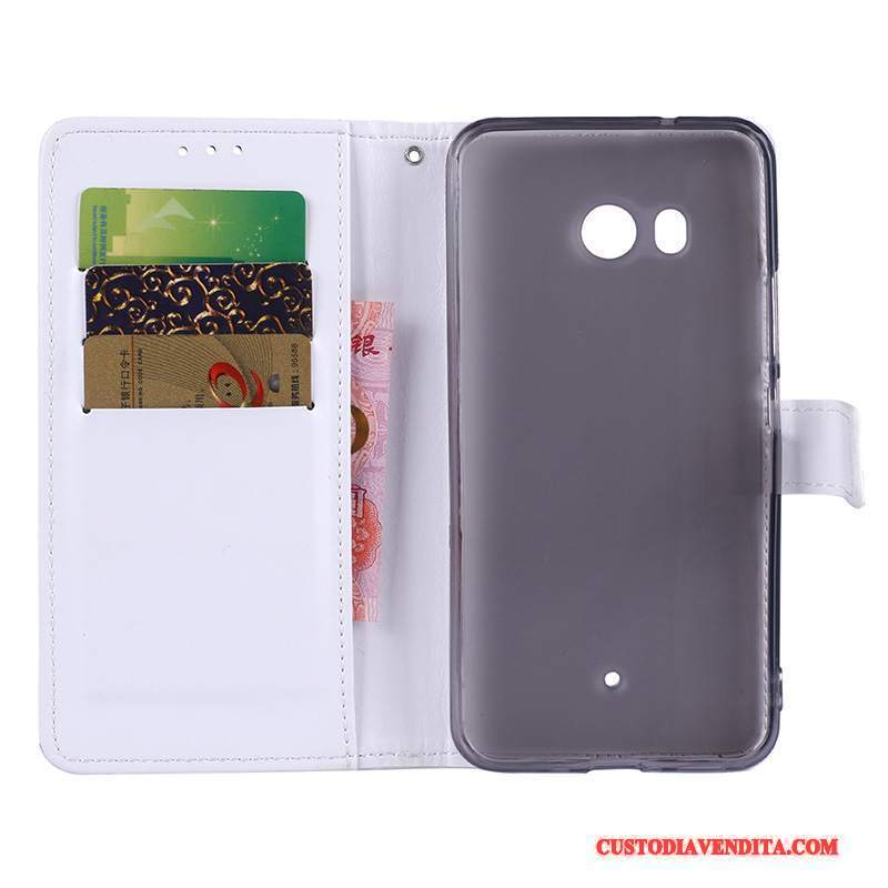 Custodia Htc U11 Pelle Anti-caduta Giallo, Cover Htc U11 Folio Telefono