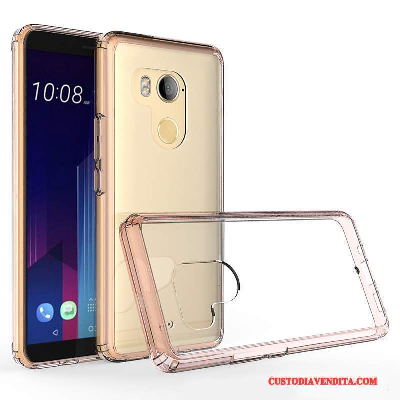 Custodia Htc U11+ Protezione Trasparente Nuovo, Cover Htc U11+ Blu Giallo