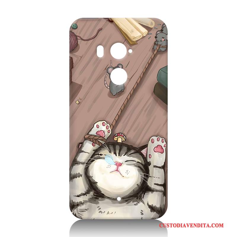 Custodia Htc U11+ Silicone Tutto Incluso Morbido, Cover Htc U11+ Cartone Animato Bello Bianco