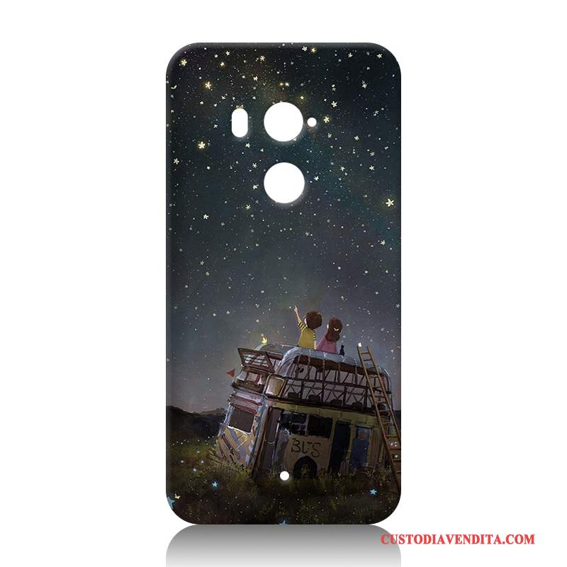 Custodia Htc U11+ Silicone Tutto Incluso Morbido, Cover Htc U11+ Cartone Animato Bello Bianco