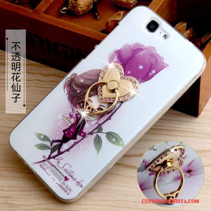 Custodia Huawei Ascend G7 Goffratura Rosa Supporto, Cover Huawei Ascend G7 Protezione Morbido Anti-caduta