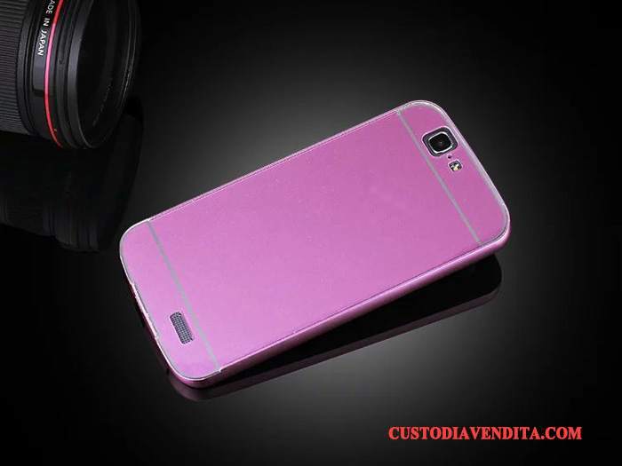 Custodia Huawei Ascend G7 Oro Metallo, Cover Huawei Ascend G7 Telefono Telaio