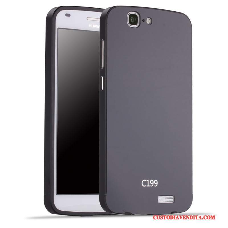 Custodia Huawei Ascend G7 Protezione Argento Coperchio Posteriore, Cover Huawei Ascend G7 Metallo Telaio