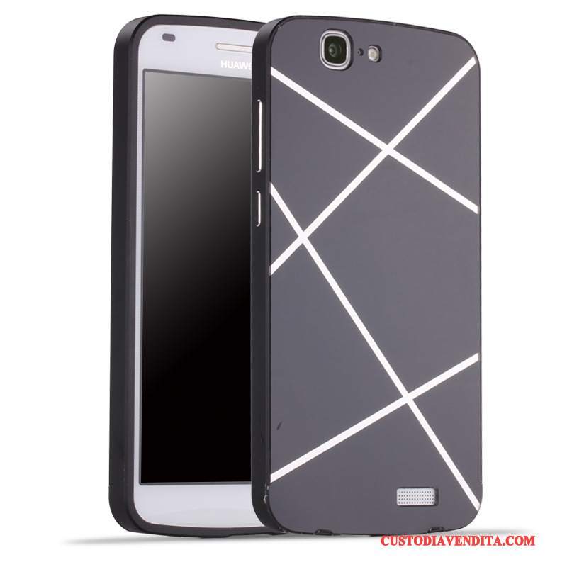Custodia Huawei Ascend G7 Protezione Argento Coperchio Posteriore, Cover Huawei Ascend G7 Metallo Telaio