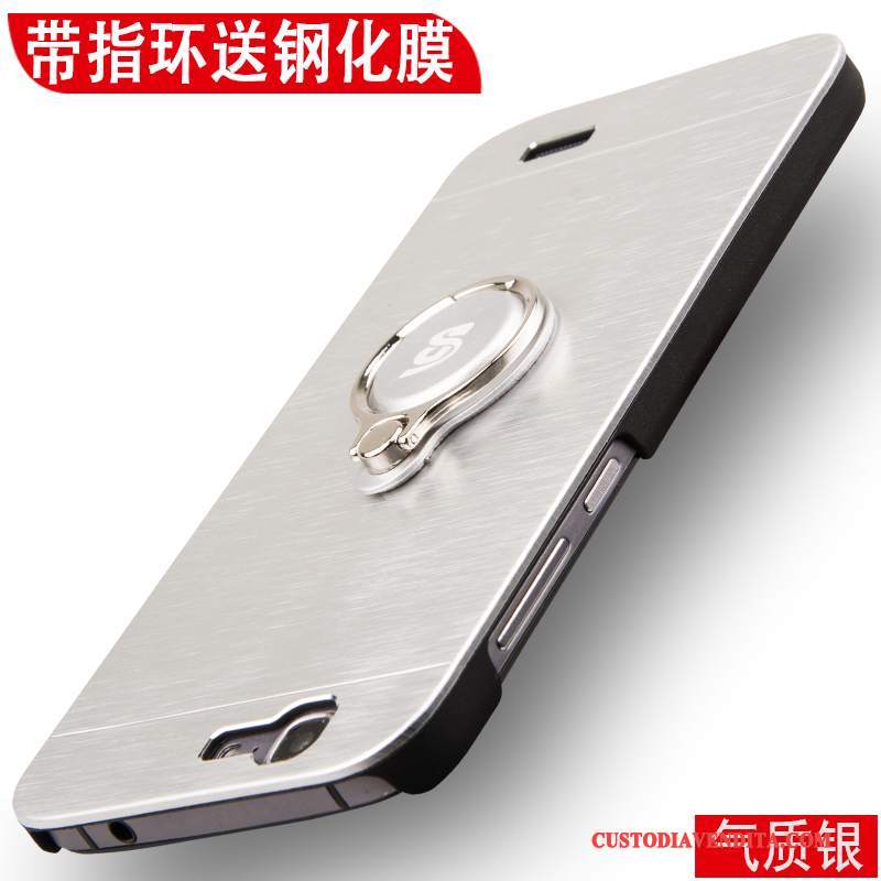 Custodia Huawei Ascend G7 Protezione Metallotelefono, Cover Huawei Ascend G7 Difficile Argento