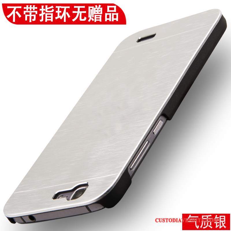 Custodia Huawei Ascend G7 Protezione Metallotelefono, Cover Huawei Ascend G7 Difficile Argento