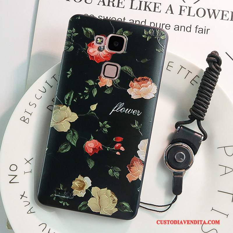 Custodia Huawei Ascend Mate 7 Goffratura Morbido Anti-caduta, Cover Huawei Ascend Mate 7 Colore Ornamenti Appesi Macchiati