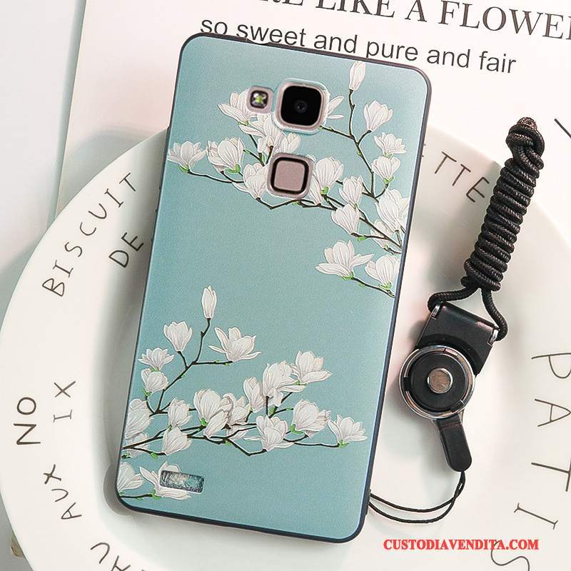 Custodia Huawei Ascend Mate 7 Goffratura Morbido Anti-caduta, Cover Huawei Ascend Mate 7 Colore Ornamenti Appesi Macchiati