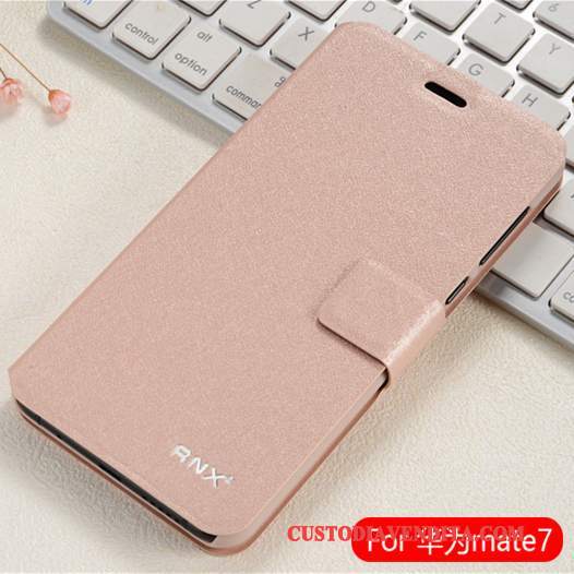 Custodia Huawei Ascend Mate 7 Pelle Telefono Verde, Cover Huawei Ascend Mate 7 Protezione Anti-caduta