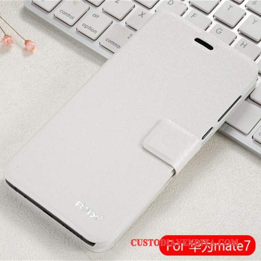Custodia Huawei Ascend Mate 7 Pelle Telefono Verde, Cover Huawei Ascend Mate 7 Protezione Anti-caduta