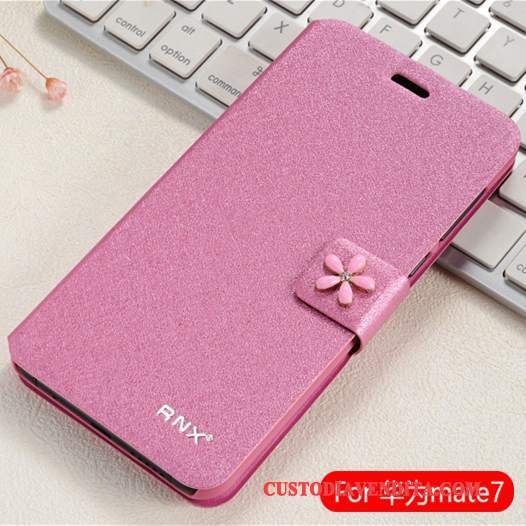 Custodia Huawei Ascend Mate 7 Pelle Telefono Verde, Cover Huawei Ascend Mate 7 Protezione Anti-caduta