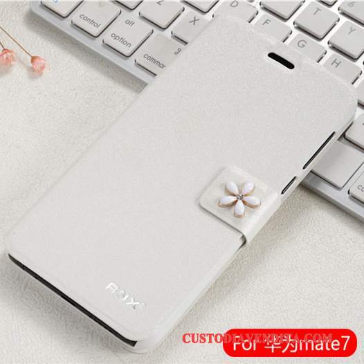 Custodia Huawei Ascend Mate 7 Pelle Telefono Verde, Cover Huawei Ascend Mate 7 Protezione Anti-caduta
