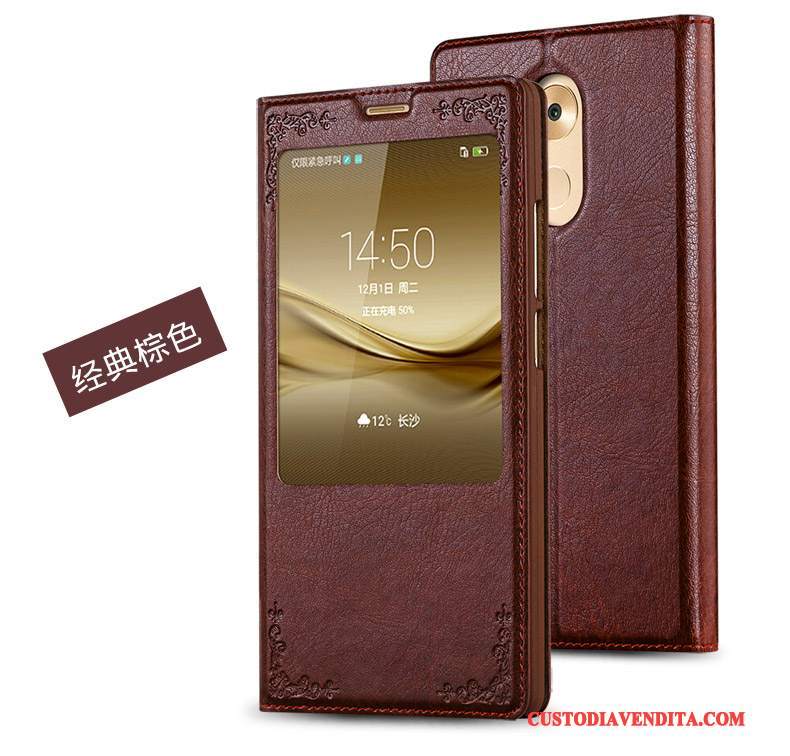 Custodia Huawei Ascend Mate 7 Protezione Tendenzatelefono, Cover Huawei Ascend Mate 7 Pelle Oro