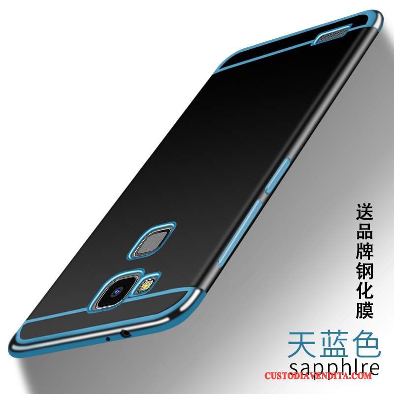 Custodia Huawei Ascend Mate 7 Silicone Morbido Tutto Incluso, Cover Huawei Ascend Mate 7 Protezione Anti-caduta Nero