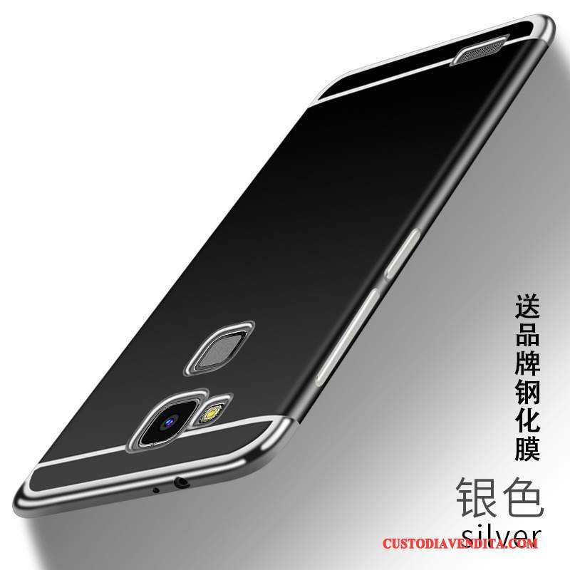 Custodia Huawei Ascend Mate 7 Silicone Morbido Tutto Incluso, Cover Huawei Ascend Mate 7 Protezione Anti-caduta Nero