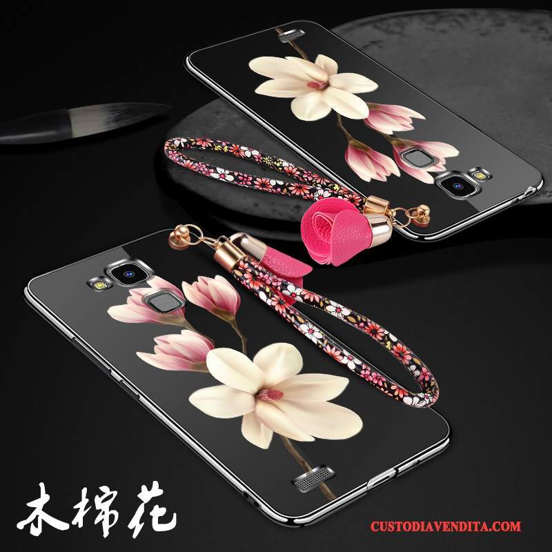 Custodia Huawei Ascend Mate 7 Silicone Morbido Tutto Incluso, Cover Huawei Ascend Mate 7 Protezione Anti-caduta Nero